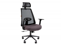 Офисное кресло Chairman 535 Россия BLACK ткань черный/серый