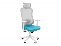 Офисное кресло Chairman CH563 белый пластик, бирюзовый