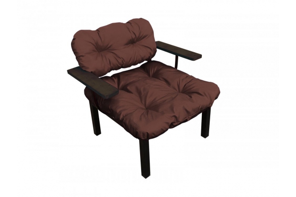 Кресло Дачное коричневая подушка