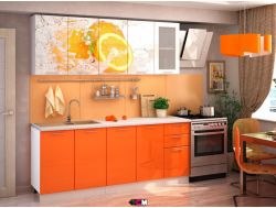 Кухонный гарнитур с фотопечатью Апельсин