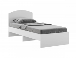 Кровать 900R Осло модуль М07 с настилами Лайт Белый