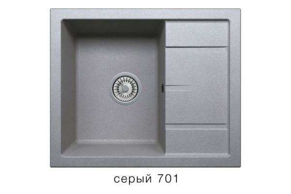 Кухонная мойка Tolero R-107 Серый 701