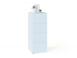 Комод Т-4Р с 4-мя ящиками Белый