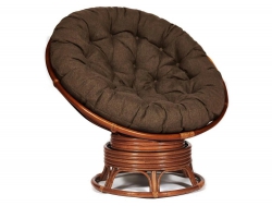 Кресло-качалка Papasan w 23/01 B с подушкой Pecan, ткань Коричневый