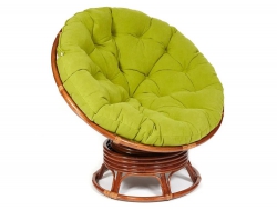 Кресло-качалка Papasan w 23/01 B с подушкой Pecan, флок Олива