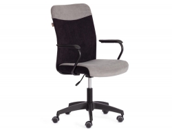 Кресло FLY флок серый/черный