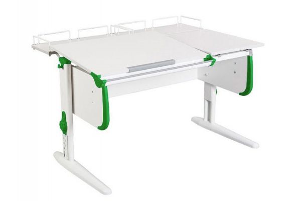Парта СУТ.25-01 белый с зеленым