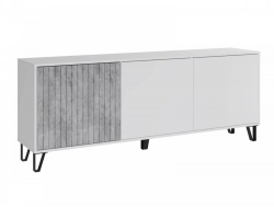 Тумба ТВ МС Ливерпуль Белый/Бетон Светлый