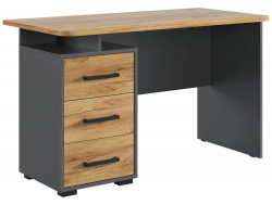 Стол компьютерный 1200 Лайт-2 графит/дуб крафт золотой