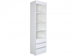 Шкаф книжный 3 ящика Бьерн 4 2200 белый