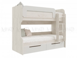 Кровать-чердак Юниор-4 Шарли Белый/Дуб Крафт Белый