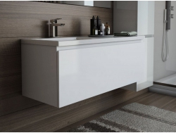 Тумба с раковиной слева Dallas Luxe 1100 навесная 1 длинный ящик