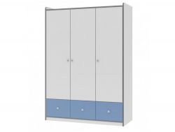 Шкаф Дельта 9.01 Сильвер белый-синий
