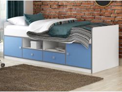 Кровать Дельта-19.01 Сильвер синяя