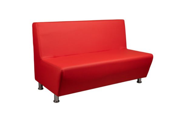 Диван кожаный Рон красный