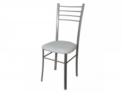 Стул Лайт ДХ-5 на серебряном каркасе цвет белый