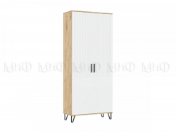 Шкаф в прихожую Флэш Браш Вайт, Дуб Крафт