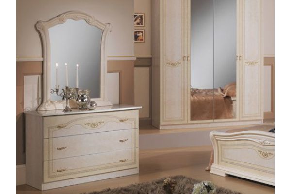 Комод с зеркалом Ирина бежевый