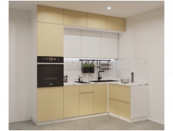 Кухонный гарнитур арт 20 Лайн Стамбул Тальк 2400х1400 мм