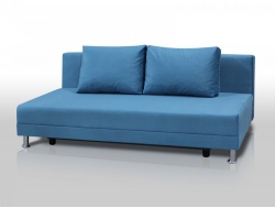 Диван Комфорт Лайт без подлокотников 2 подушки микровелюр голубой