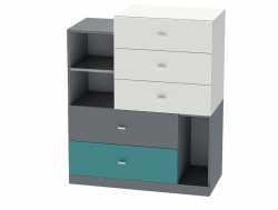 Комод Клео К-1 графит, миндаль, океан