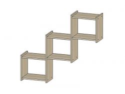 Полка Квадро ясень шимо светлый