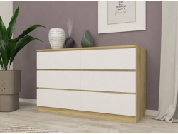 Комод Модерн М6-2 Дуб сонома-Белый