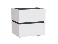 Тумба прикроватная МС Аркон Белый/Бетон Темный