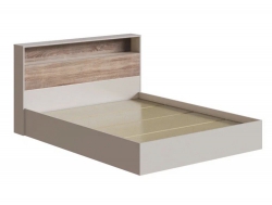 Кровать Люмьер 1600 с основанием ДСП Кашемир/Дуб Сонома
