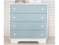 Комод 4 ящика Облако голубой