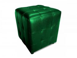Пуф зеленый кожзам Green