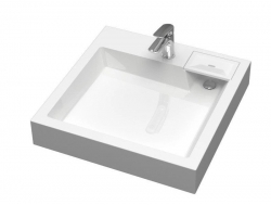 Раковина над стиральной машиной Uperwood Vission 60х60 см белая глянцевая