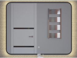 Зеркало Uperwood Modul черное теплая подсветка 65х80 см