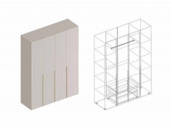 Шкаф Тефия 4-створки для одежды 1600