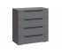 Комод 4 ящика МС Люмьер Графит