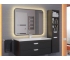 Зеркало Uperwood Modul черное теплая подсветка 65х80 см