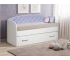 Кровать детская выдвижная с продольной мягкой спинкой