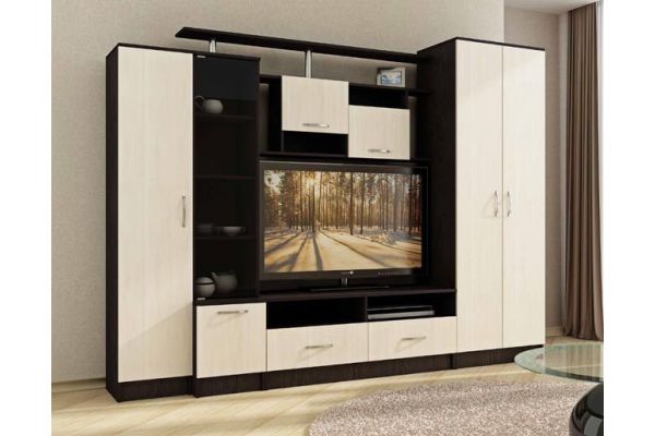 Стенка в гостиную Оскар венге/анкор светлый