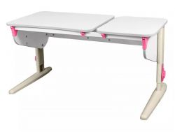 Парта СУТ 45 белый-розовый