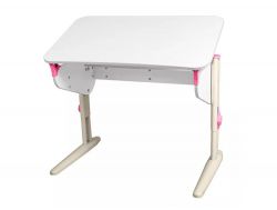 Парта СУТ 46 белый-розовый