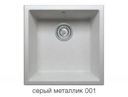 Кухонная мойка Tolero R-128 Серый металлик 001
