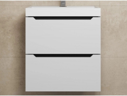 Тумба с раковиной Uperwood Tanos NEW 50 см белая/графит